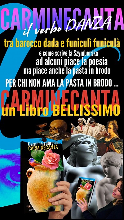 BASTA ! Vado via dalla poesia emigrare dalla poesia chiedere asilo politico-poietico “ … stomacato e scoraggiato dalla mediocrità che m’assedia e n’affoga … “ ( Giacomo Leopardi ) “ La nostra società è disfatta,e la borghesia è morta, il teatro non esiste più, l’erotismo è stato fagocitato dal consumismo,ci hanno anestetizzati, imbottiti di tranquillanti,sono riusciti a non farci più reagire. Hanno proprio vinto gli imbecilli,gli idioti.” ( Carmelo Bene ) ora che i poeti sono tutti morti e siamo distratti da peti ora che Sanguineti non fa più paura e da più parti stanno bisbigliando: mandiamo al dimenticatoio municipale tutti i Balestrini ed i Pagliarani intanto che hanno riaperto i vespasiani ed i mondadoriani contenitori di indifferenziata ora che tentano anche di cambiare la storia cancellando gli ultimi anni del secolo breve(ed intenso) e le ultimissime avanguardie ( vedi Barilli e la “sua” Terza Ondata”) ora che tutta l’arte è ‘ngenucchiata tra lo fetore putrescente di guaste canzonette deliranti ora che hanno vinto loro li illittarati suonatori di zampogne sterilizzate e che hanno globalizzato anche la taranta e la tarantella lu purpe alla pignata la pitta di patate il triangolo (maledetto) : De Angelis-Merini-Arminio ha edificato macerie su macerie creando proseliti a dismisura e con paroline ulcerate e molli come cimici così prive di sesso votate al decesso in caduta libera depresse continuamente sottoposte alla rima fecale e tra le lagne ed i flussi mestruali doloranti di sorelle zitelle e tra trip trap spoken rap poetry slam e multimedialità con qualcuno che tenta la “novità” intrecciando fili pagliuzze e sbadigli IN QUESTO LETAMAIO E DOVE SALVINI E MELONI ED IL PONTE SULLO STRETTO … E LA STRISCIA DI GAZA … ED ANCORA SI MUORE si scrivono sonetti e madrigali (e tutti felici e contenti) e si canticchia nonostante il malaffare … È MUNNEZZA PURA ( ti prego non chiamarla poesia ) E CON QUESTO LIBRO DICO BASTA E VADO VIA …